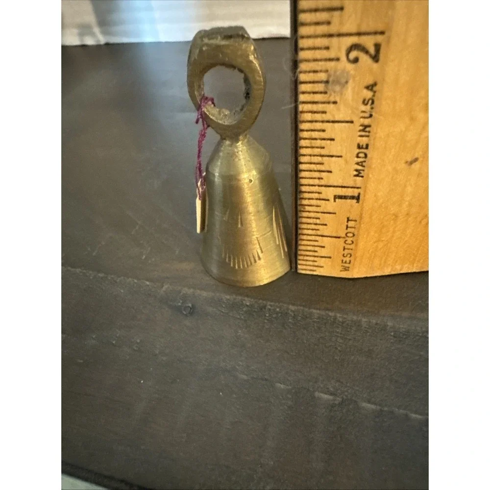 Small Vintage Hand-Engraved Brass Bell – 2